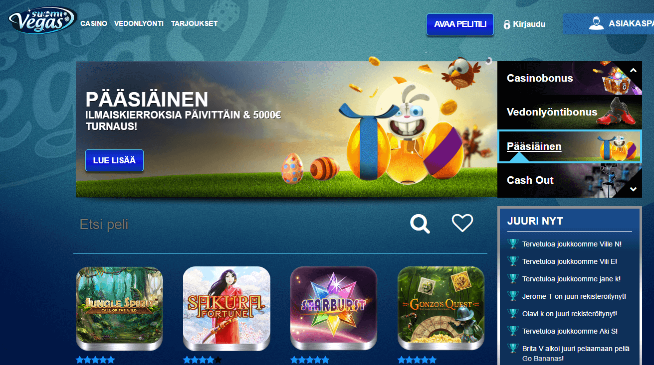 Pääsiäiskampanja Suomi Vegas