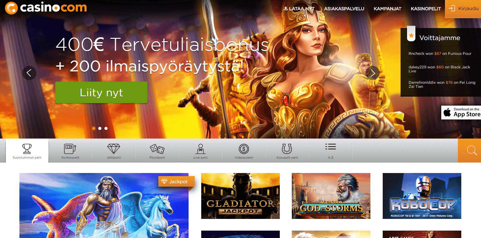 Casino.com uusi tervetuliaistarjous