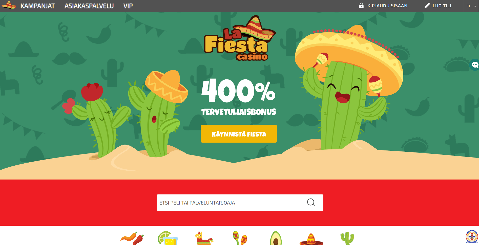 La Fiesta Casinon kampanjat