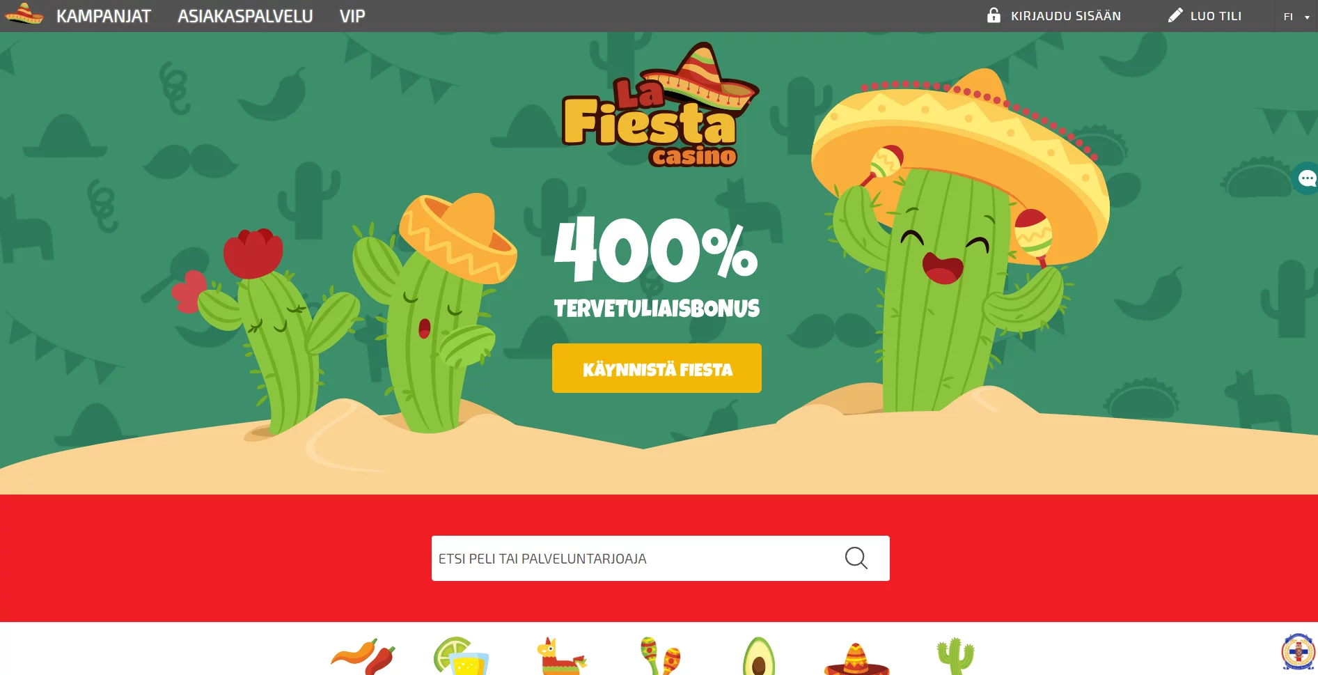 La Fiesta Casinon kampanjat