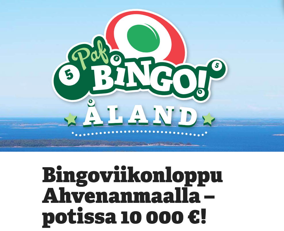 Paf Bingoviikonloppu Ahvenanmaalla