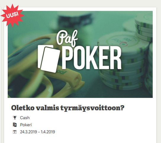 Paf Knockout Bounty 50 000 euroa