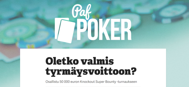 Paf Knockout Bounty 50 000 euron turnaus