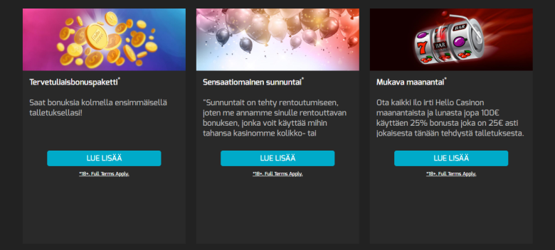 Hello Casinon tarjoukset