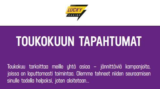 Lucky Casinon toukokuun edut
