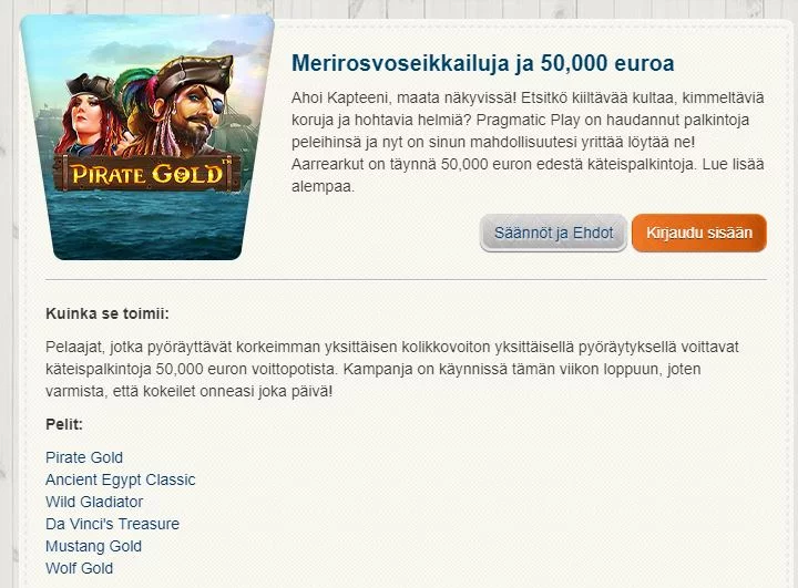 Suomiautomaatin merirosvoseikkailuja