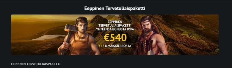 7Gods Casinon eeppinen tervetuliaispaketti