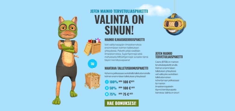 Casino Jefen tervetuloedut