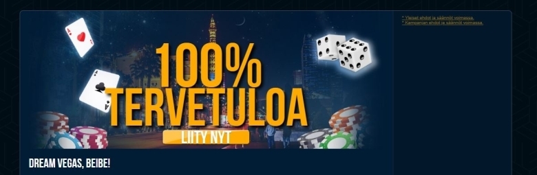 Dream vegas tervetuloedut