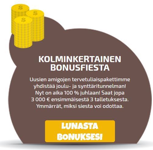 La Fiesta Casinon tervetuloedut