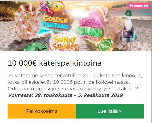 Mr Green ja 10 000 euroa