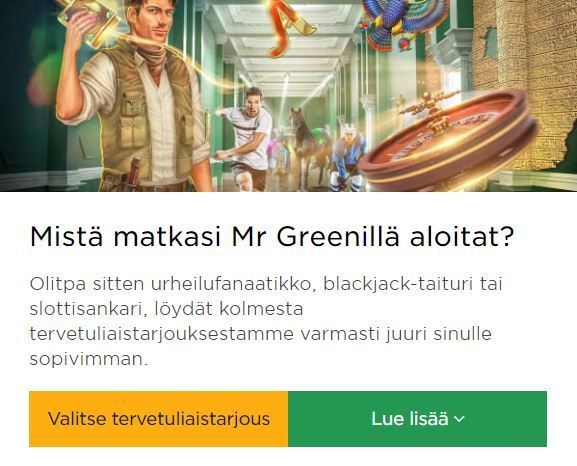 Mr Green ja tervetulotarjoukset