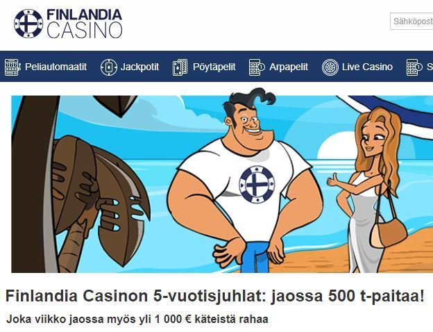 Finlandia Casino jakaa palkinnoksi t-paitoja