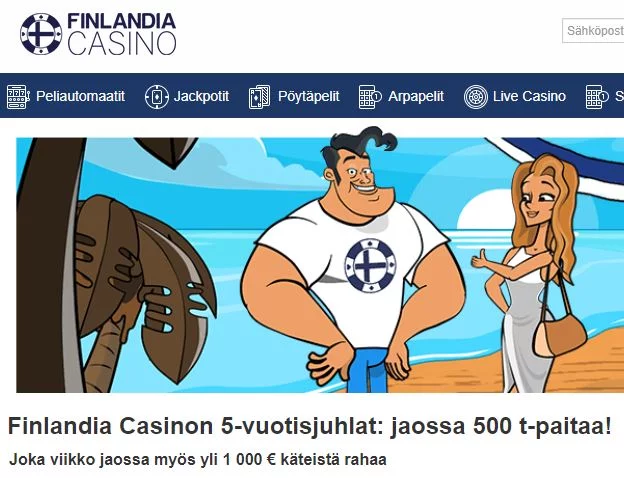 Finlandia Casino jakaa palkinnoksi t-paitoja