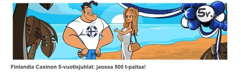 Finlandia Casino jakaa t-paitoja