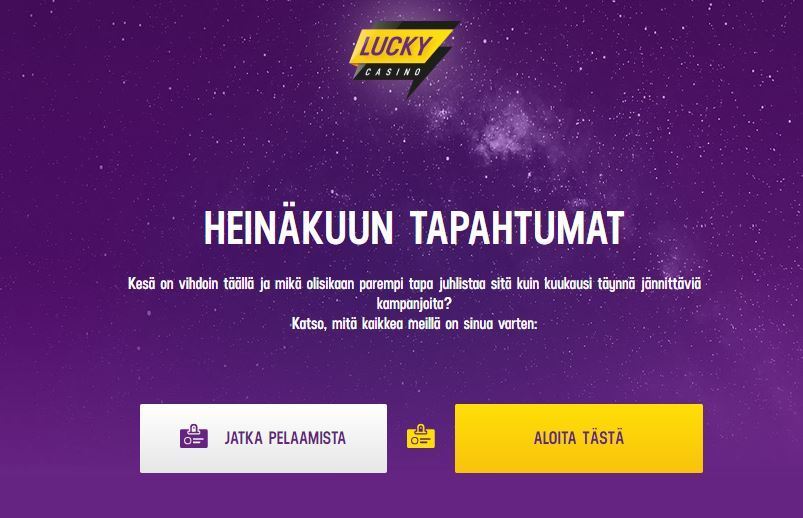 Lucky Casinon heinäkuun edut
