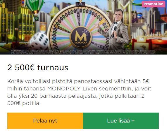 Mr Green - Monopoly Live -kampanja