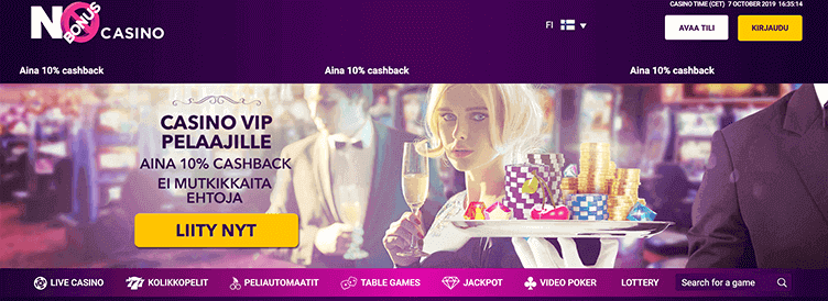 No Bonus Casino kuvakaappaus