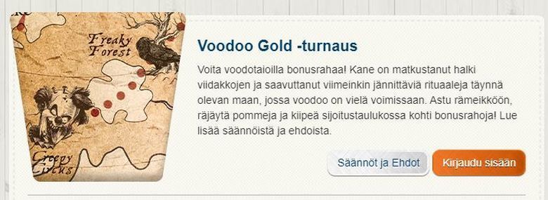 Suomiautomaatti - Voodoo Gold -turnaus