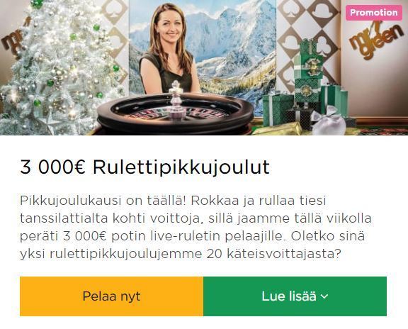 Mr Green ja rulettipikkujoulut