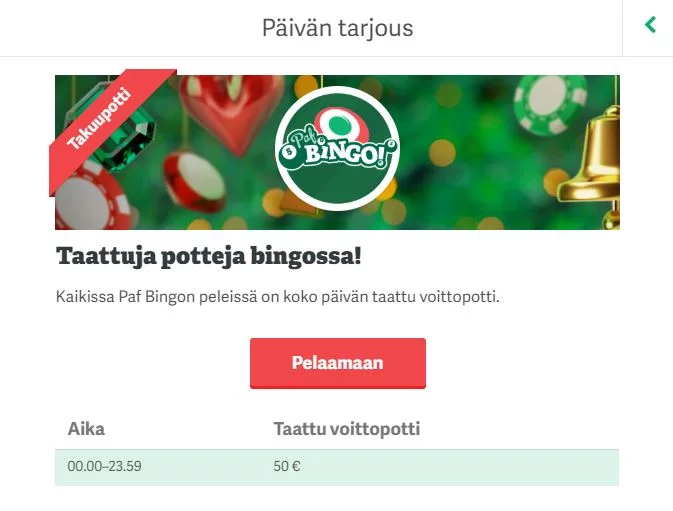 Paf ja joulutarjous