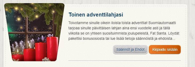 Suomiautomaatti - toinen adventtitarjous