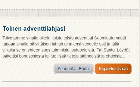 Suomiautomaatti - toinen adventtitarjous